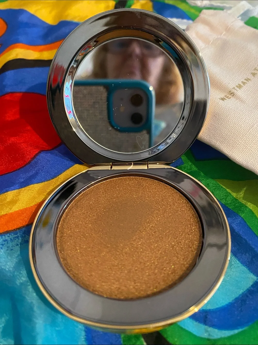 Westman Atelier Compact Highlighter in Soft Blush and Gold Accents